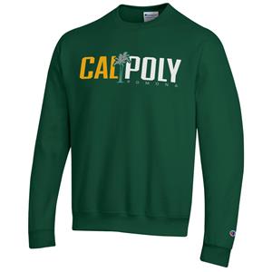 Crew Dual Process Twill/Sp Cal Poly W/Palm Dark Green