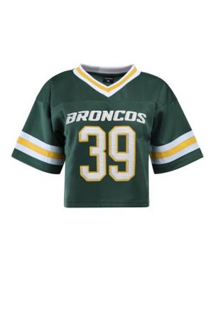 H/V Ladies Cropped Football Jersey Hunter Green