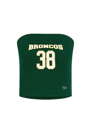 H/V Cropped Football Jersey Tube Top Hunter Green