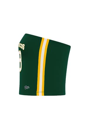 H/V CROPPED FOOTBALL JERSEY TUBE TOP HUNTER GREEN