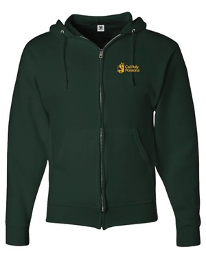 Full Zip Hood LC Campus Logo Dark Green