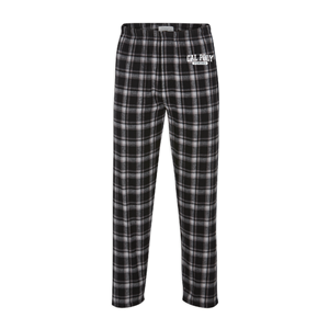 Harley Flannel Pants Cal Poly Over Pomona Black Plaid