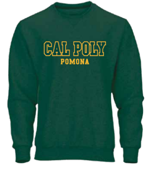 Crew Cal Poly Over Pomona Dark Green