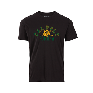 TEE CAL POLY ARCHED OVER HIBISCUS