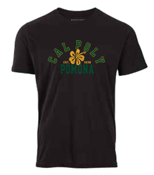 Tee Cal Poly Arched Over Hibiscus Black