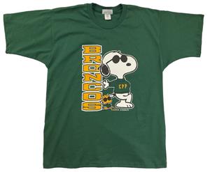 Tee Broncos Snoopy And Woodstock Cool Forest Green