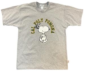 Tee Full Spell Arched Over Dancing Snoopy Grey