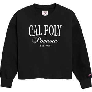 LADIES L/S CAL POLY OVER SCRIPT POMONA BLACK