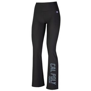 Ladies Pant Flare Tailgate Ankle Vertical Spell Black