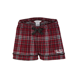LADIES HARLEY FLANNEL SHORTS CAL POLY OVER POMONA