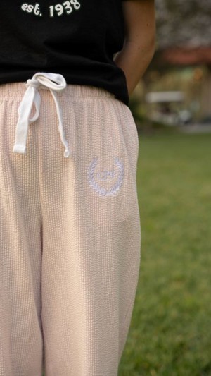 LADIES SEERSUCKER PANT CPP LAUREL LEAVES