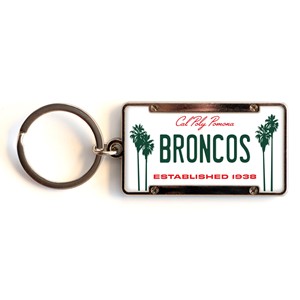 Keytag License Plate Broncos Palm Trees