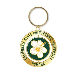 Key Tag Spinner Hibiscus W/ Full Spell Cal Poly Pomona