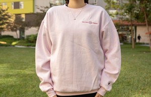 CREW EMB CAL POLY HIBISCUS POMONA LC TONAL PINK